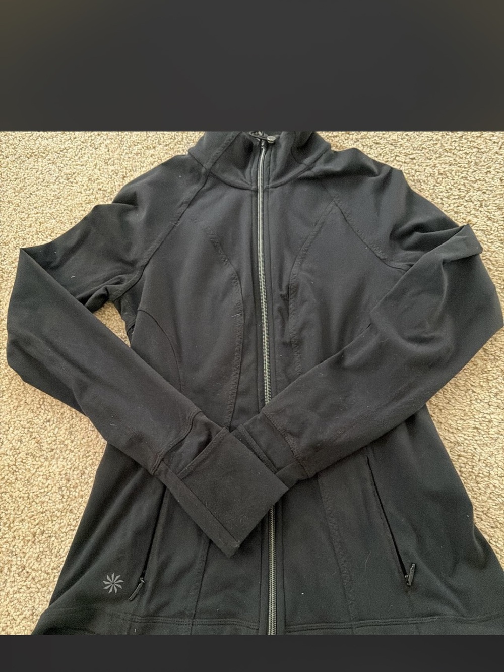 Athleta Black Full-Zip Utility Jacket